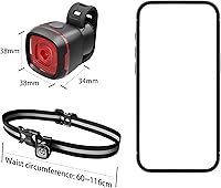 Vista 8 de Luz de bicicleta impermeable IPX6, con 5 + 5 modos, impermeable, tipo C, para montar por la noche, luces de bicicleta de larga vida útil de 17 horas