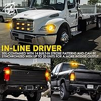 Vista 3 de Xprite - Juego de luces led estroboscópicas ocultas ámbar con 14 patrones de flash, luces estroboscópicas de parrilla para camiones, montaje