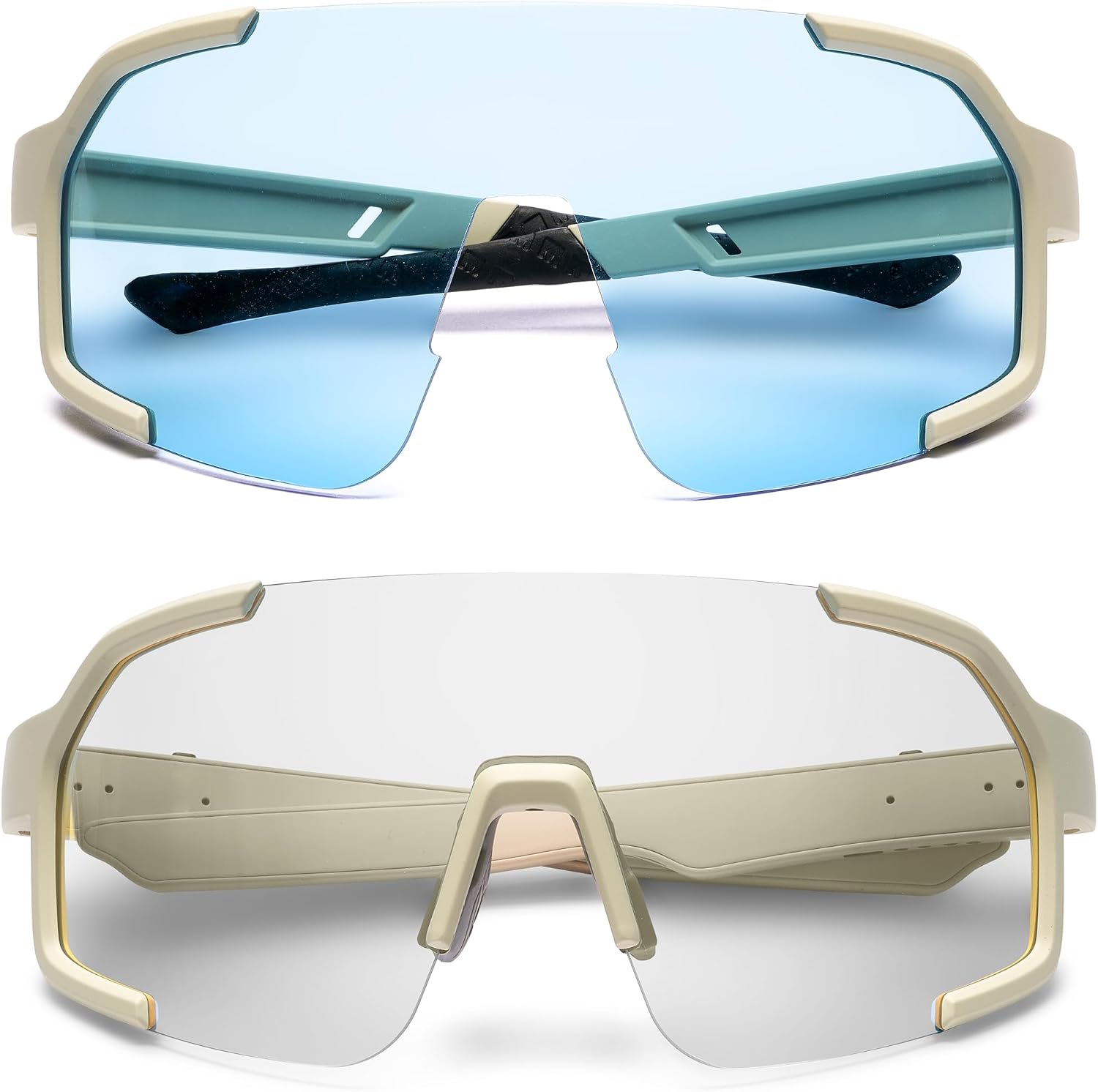 NORTH DEER Smart Glasses for Cycling, Bluetooth Audio glasses, Open-Ear Speakers, 4-Mic Clear Calls, UV400 TR90 Frame, IP65 Waterproof for Cycling, Running