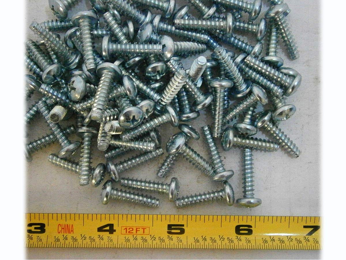 New Thread Forming Screw #10 x 3/4 Phillips Pan Type B Steel Zinc Pack of 100 #PL0975-A Warranity by Pr-Merchant