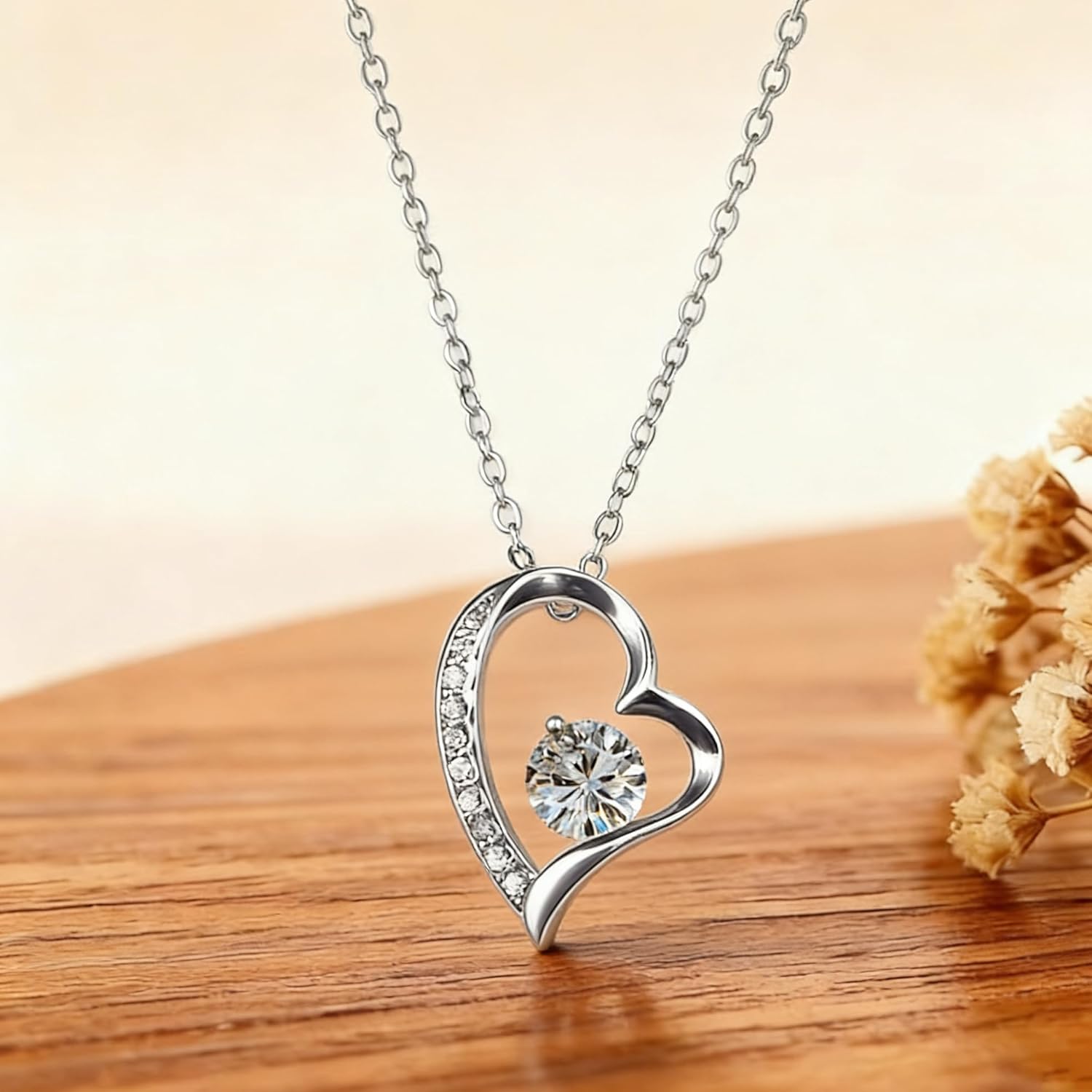 Valentines Day Gifts for Her To My Wife Necklace from Husband - Gifts for Wife Christmas Birthday Anniversary Romantic Love Jewelry Gift，Valentines Heart Pendent Necklace for Women with Love Message Card - Image 4