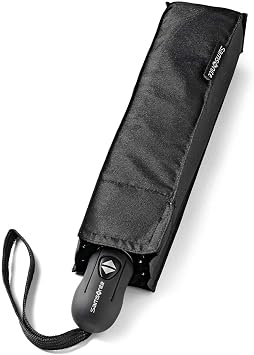 Samsonite Compact Auto Open/Close Umbrella, Black, One Size