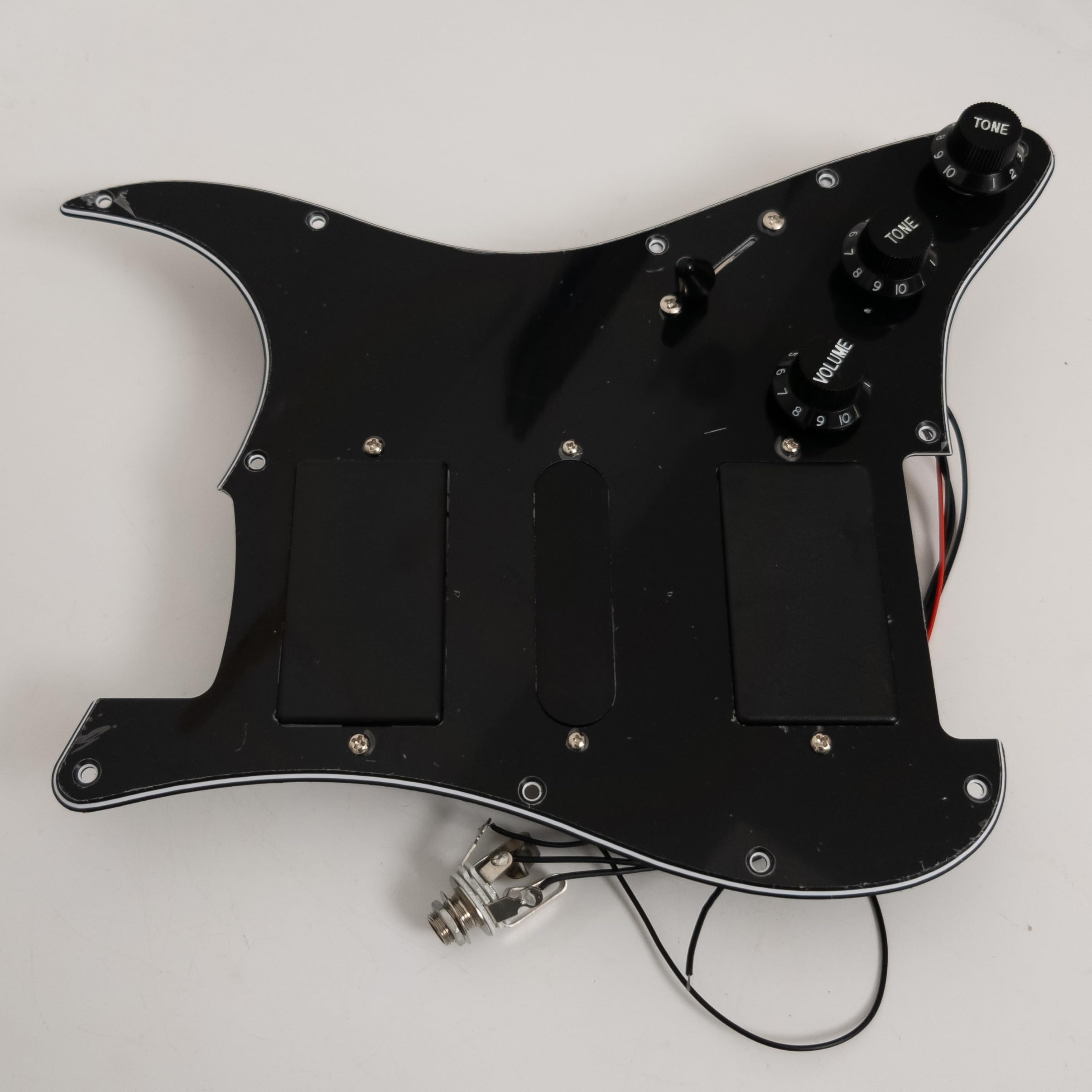 Vorverdrahtetes Schlagbrett-Set, HSH Aktive Tonabnehmer für Fender Strat Gitarre, kompatibel mit EMG Style Active Humbucker System, 81/85 Style Pickups, lötfreie Verkabelung, verbessertes Gitarren-Kit