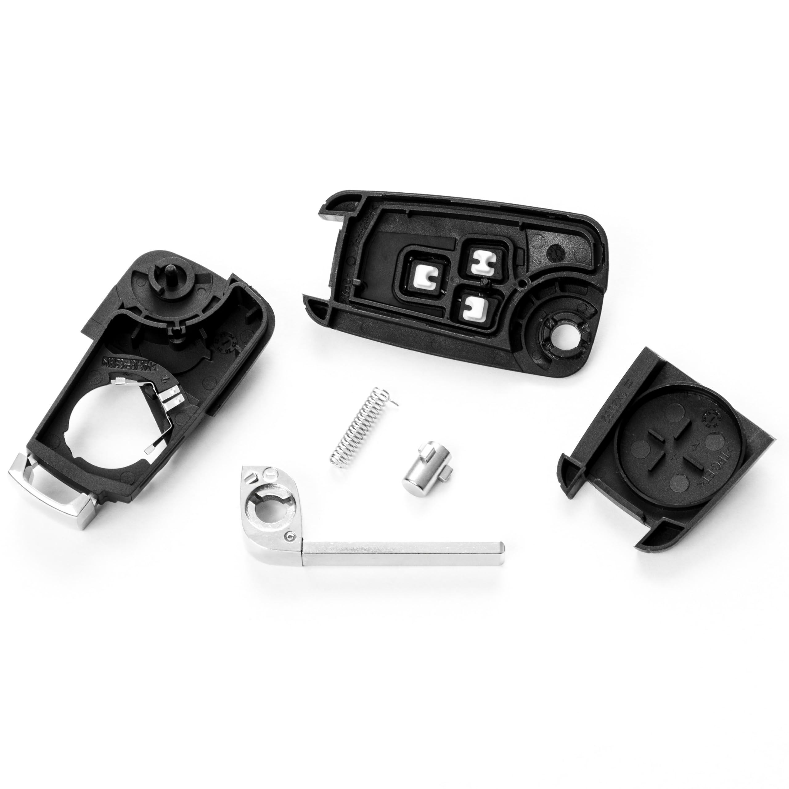 FINTERRY Obudowa Kluczyka Samochodowego do Opel Vauxhall – Etui 3-Button z Mechanizmem Składanym do Insignia Astra J Mokka Meriva B Zafira C Corsa E – Obudowa Zamienna HU100