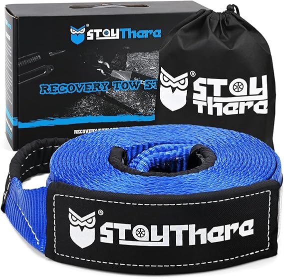 Stay There 3'' x30 ft Tow Strap, Heavy Duty with 30,000 lb Capacity