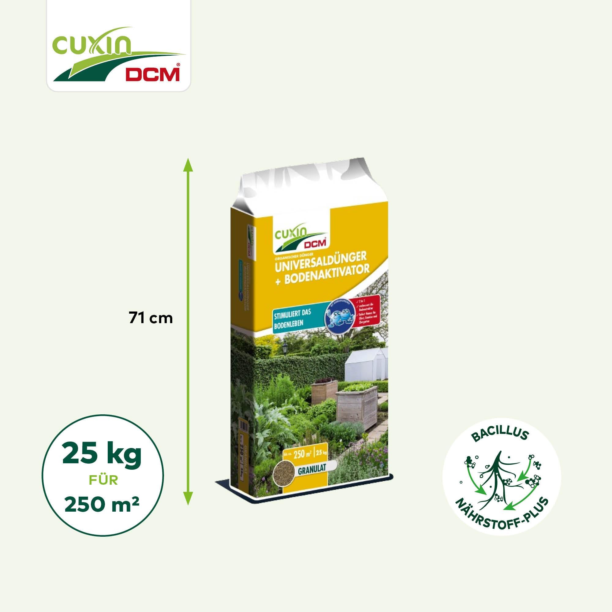 CUXIN DCM Universaldünger + Bodenaktivator - Granulat - mit Bacillus sp. - effektive Mikroorganismen - Gartendünger - Gemüsedünger-organischer NPK-Dünger - 25 KG