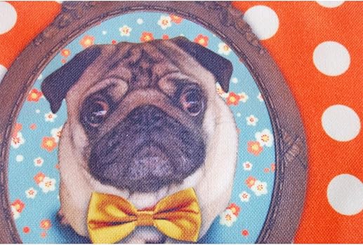 犬と王冠のプリント トートバッグ 犬と王冠のプリント トートバッグ