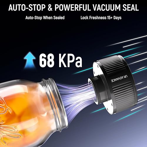 Miniatura 4 de Sellador al vacío eléctrico de 2 generación, sellador al vacío de parada automática 3 en 1 para tarros, bolsas y contenedores, carga rápida de 1