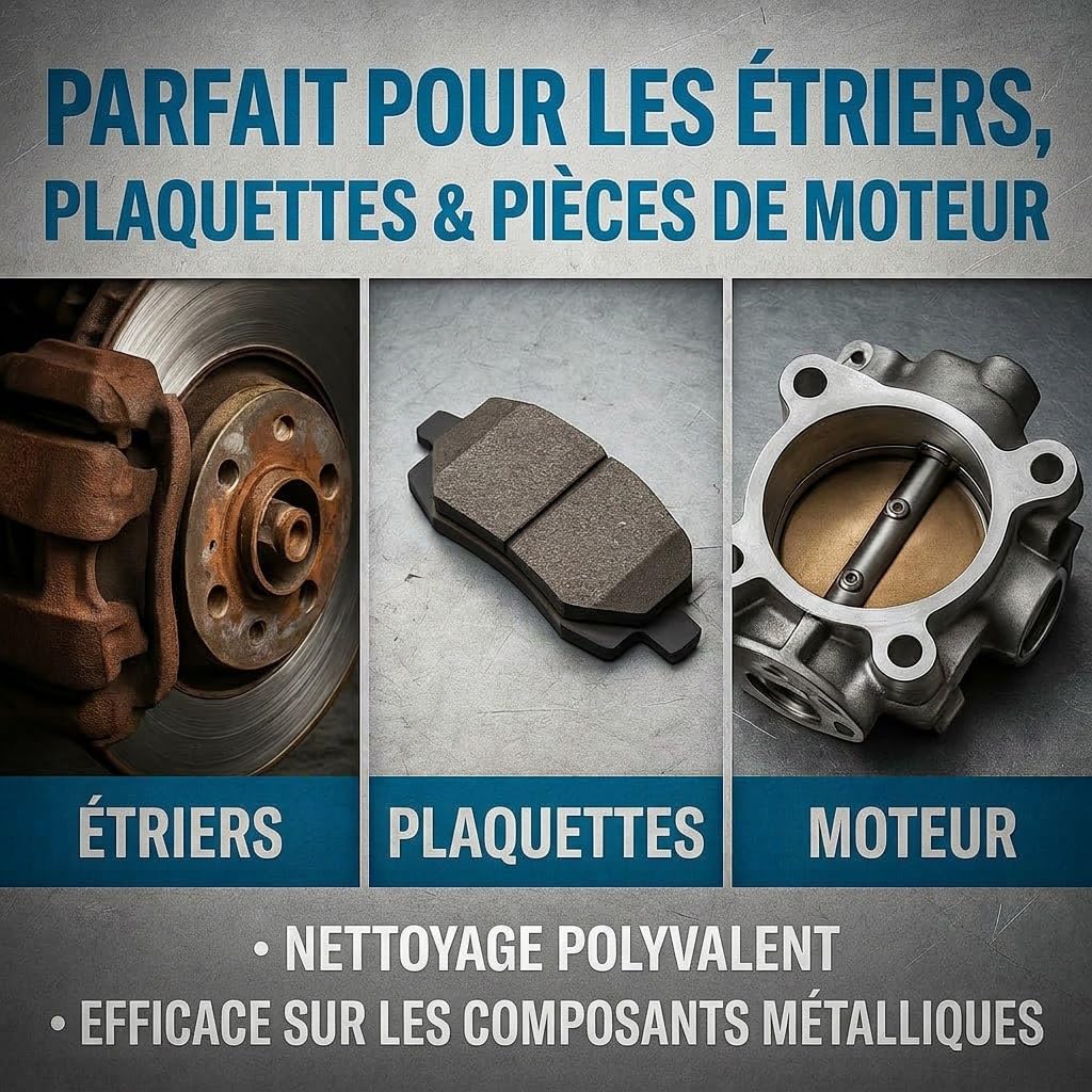 GiDeli Nettoyant pour freins - Bidon de 5 x 5 l - Pour voiture, moto et vélo - Élimine l'huile, la graisse, la poussière de frein, les résidus de colle - Dégraissant d'atelier, séchage rapide, sans