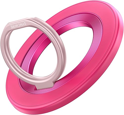 Miniatura 37 de SYNCWIRE Soporte magnético para anillo de teléfono para MagSafe - Soporte de agarre para teléfono con destellos con rotación de 360° y anillo para