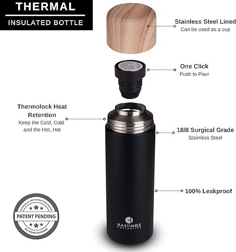 Miniatura 2 de HASTINGS COLLECTIVE FIKA Slim - Taza de viaje para café, taza térmica de acero inoxidable con aislamiento al vacío con tapa a prueba de derrames, 17