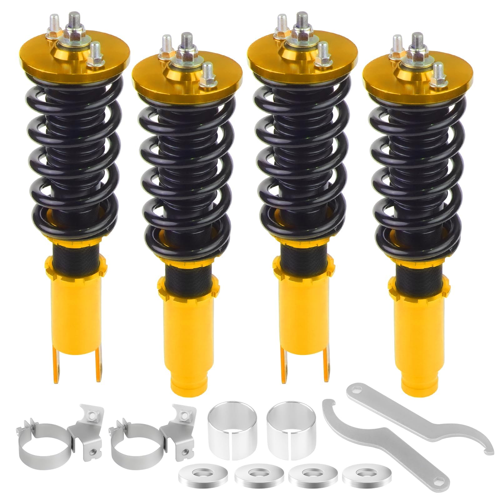 BHB Adjustable Coilovers Compatible with Honda Civic 1996-2000, CRX 89-91, Delsol 93-97, Acura Integra 94-01 Coil Spring Absorber Struts Suspension