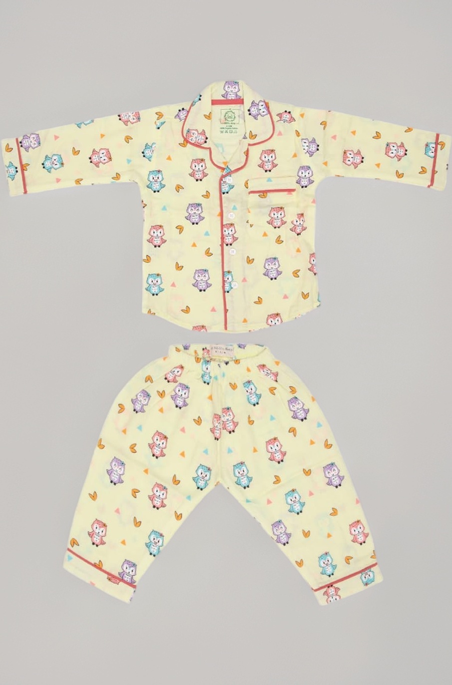 A toddler thing 100% Organic Muslin Full Sleeves Sleepsuit | Top & Pants | Night Suit for Boys & Girls | Sleepwear Baby Products | Pajama Set | Full Cover Dress