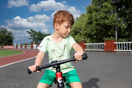 Miniatura 6 de CXWXC Bicicleta de equilibrio de 12 pulgadas para niños de 24 meses a 5 años, bicicleta de equilibrio para niños con reposapiés, bicicleta de