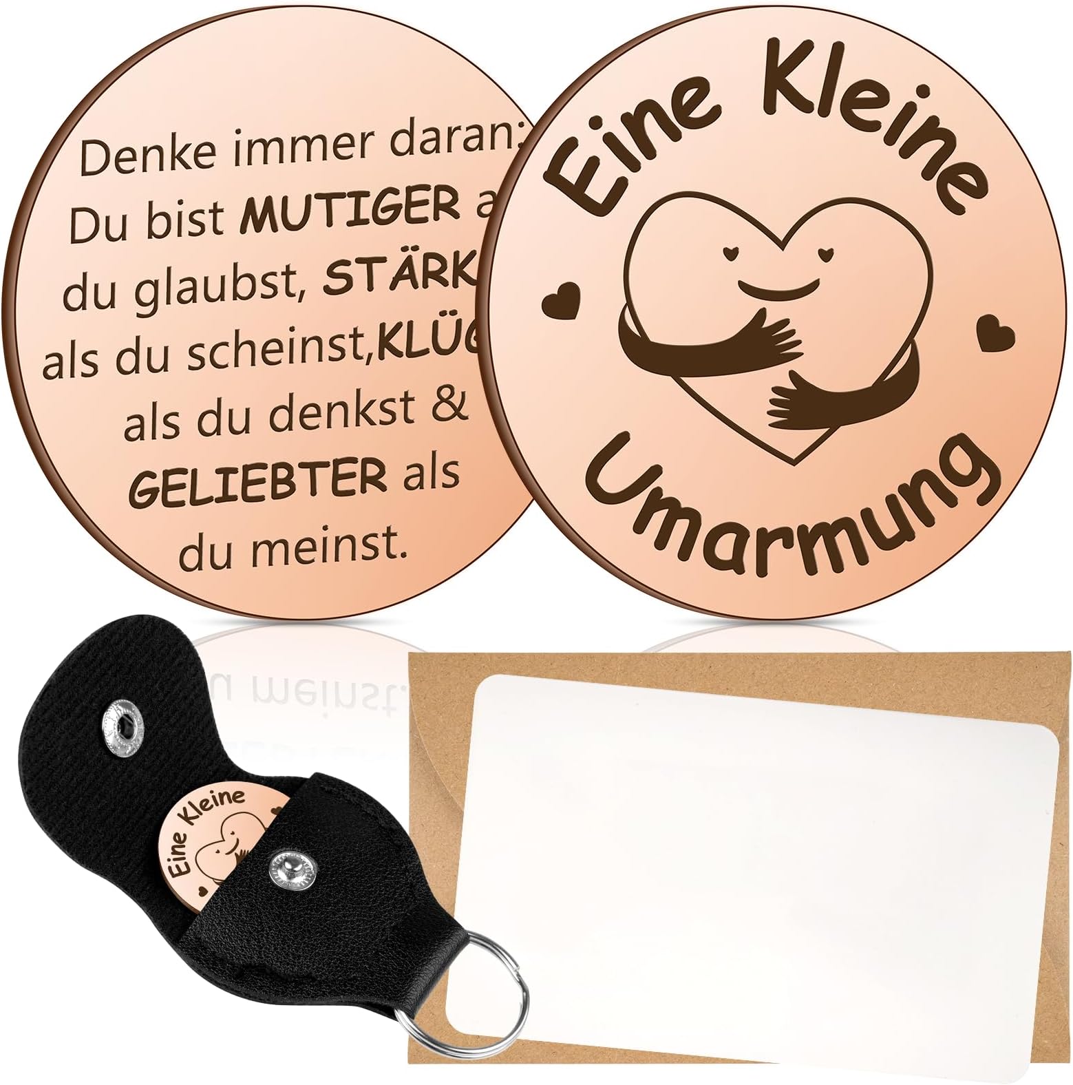 XIAONIU Glücksbringer Münze - Motivierendes Geschenk Mit Kleeblatt Design