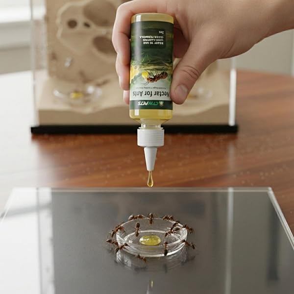 CTWPets Golden Nectar Ant Food – Premium Ready-to-Use Liquid Formula Ant Formicarium Liquid Food (2oz) - 2
