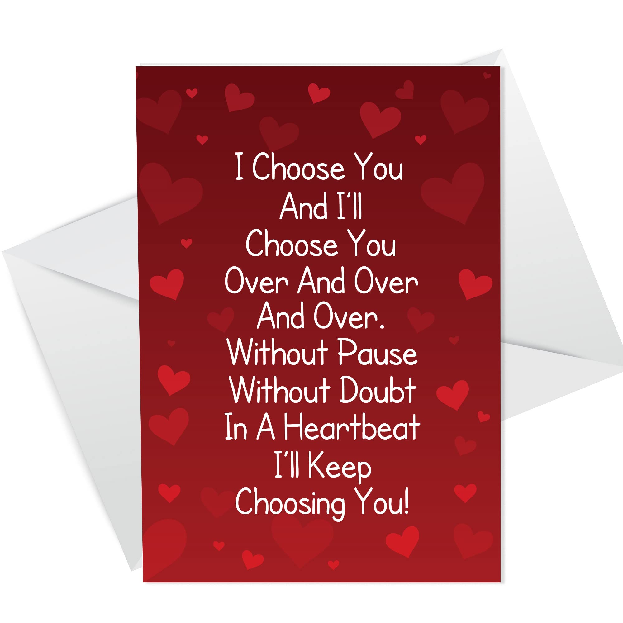 I Choose You Special Anniversary Card For Him Her Boyfriend Girlfriend Husband Wife