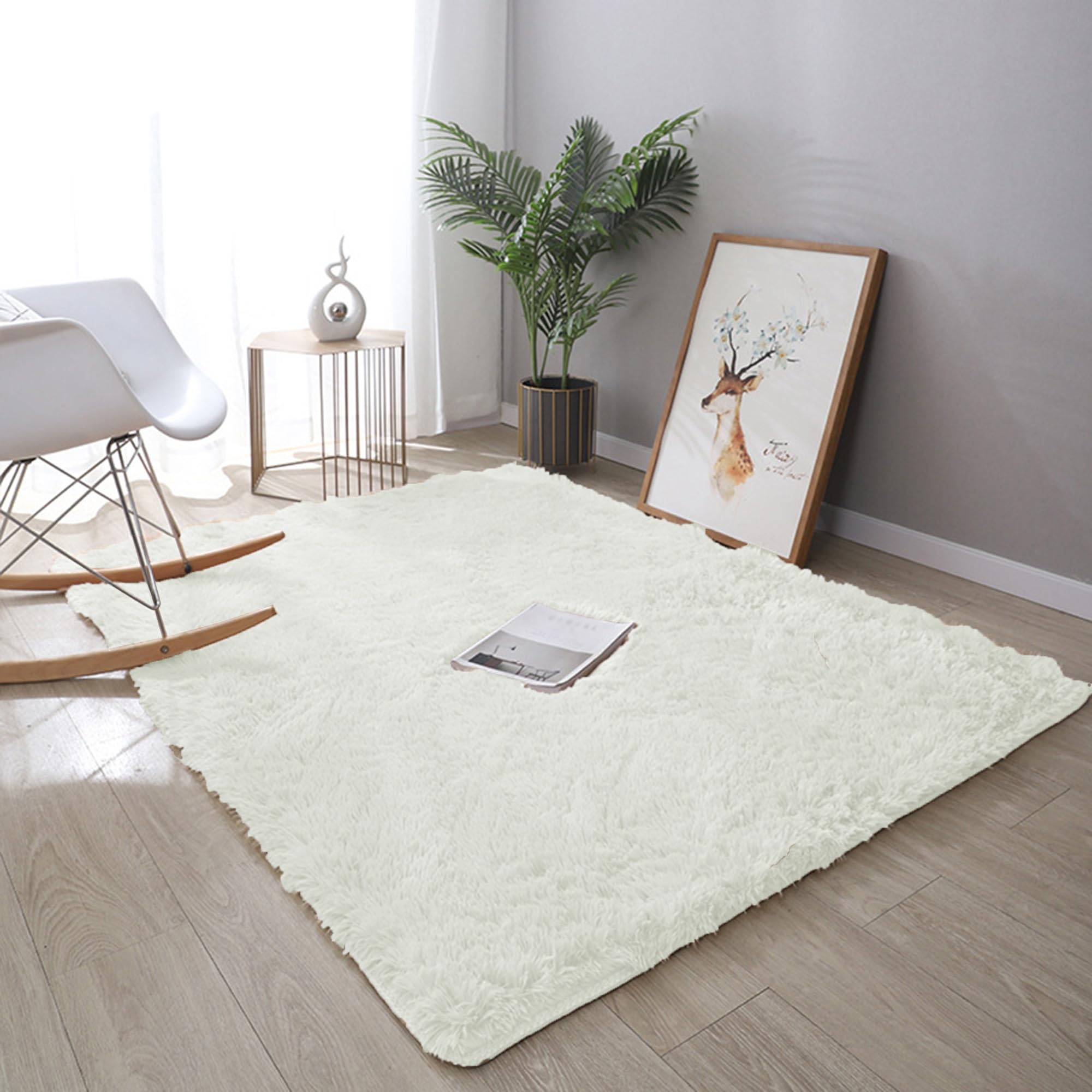 Tapis de sol doux et moelleux grand format pour le salon