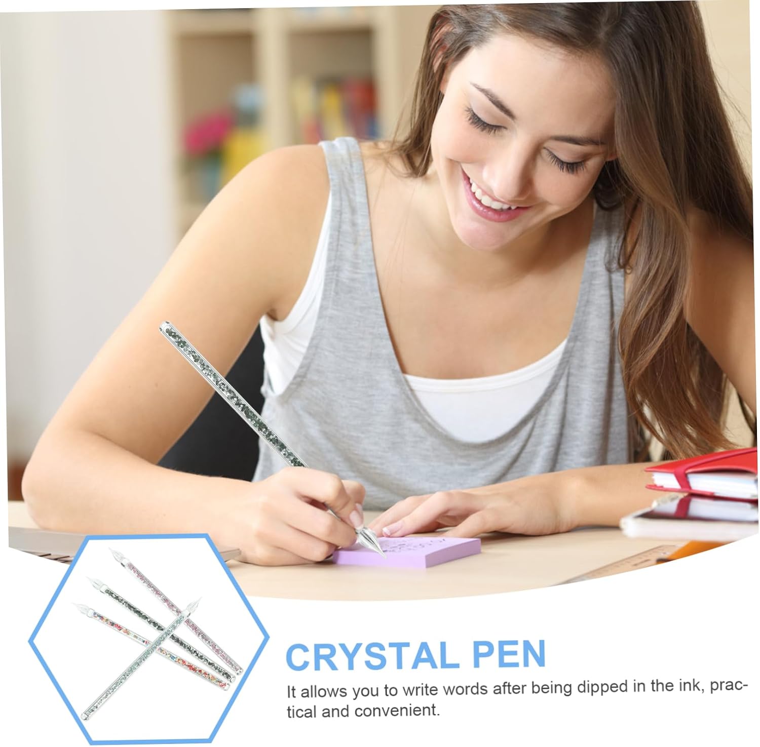 Veemoon 16pcs Vintage Handmade Glass Dip Pen Calligraphy Pens for Writing Drawing and for Artists and Calligraphy Enthusiasts
