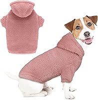 Vista 12 de Suéteres mullidos para perros grandes, ropa con capucha para mascotas, abrigos cálidos y suaves para mascotas, sudadera con capucha para perros Gris