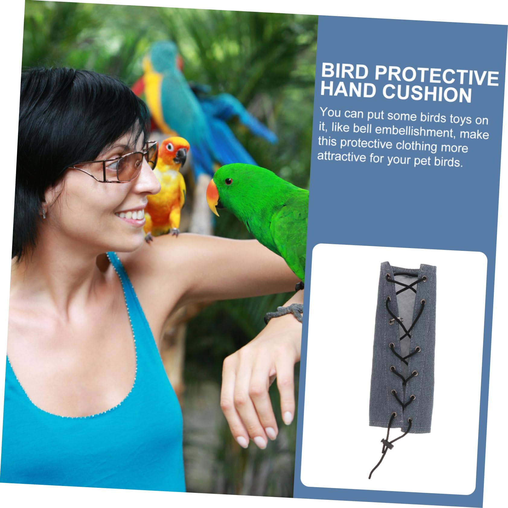 Hohopeti Pet Bird Parrot Parakeet Anti Scratch Arm Hand Protector Bird Accessory for Comfort and Safety While Handling Birds Ideal for Bird Toys and Parrot Perch Use - Image 4