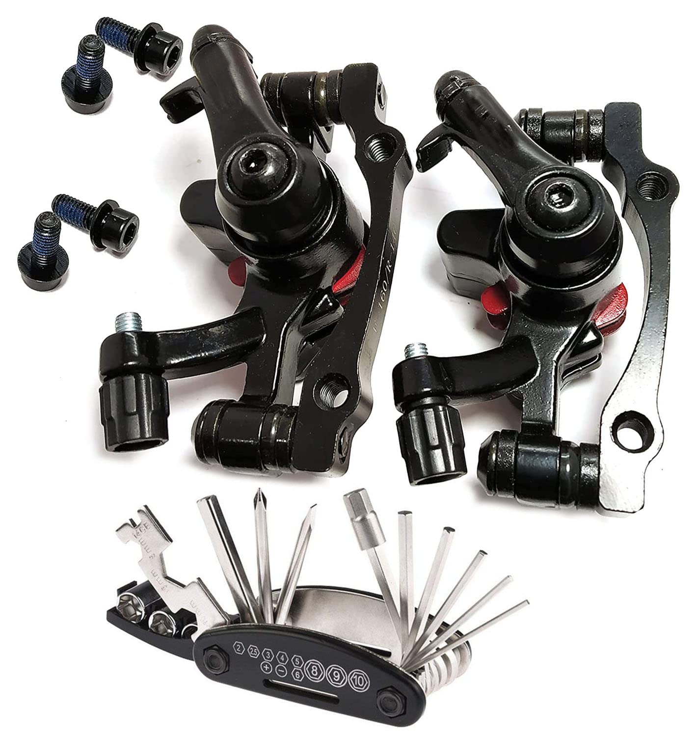 NSV MTB Folding Bike Bicycle Mechanical Disk Brake Cycling Front/Rear Calipers with Cycle Tool Kit (B0C6TWYKDT) Amazon Price History, Amazon Price Tracker