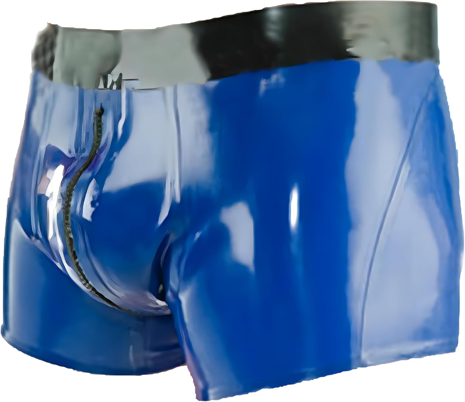 Latex Shorts Briefs Crotch Zipper Rubber Underwear Pants Party Club Wear Costume