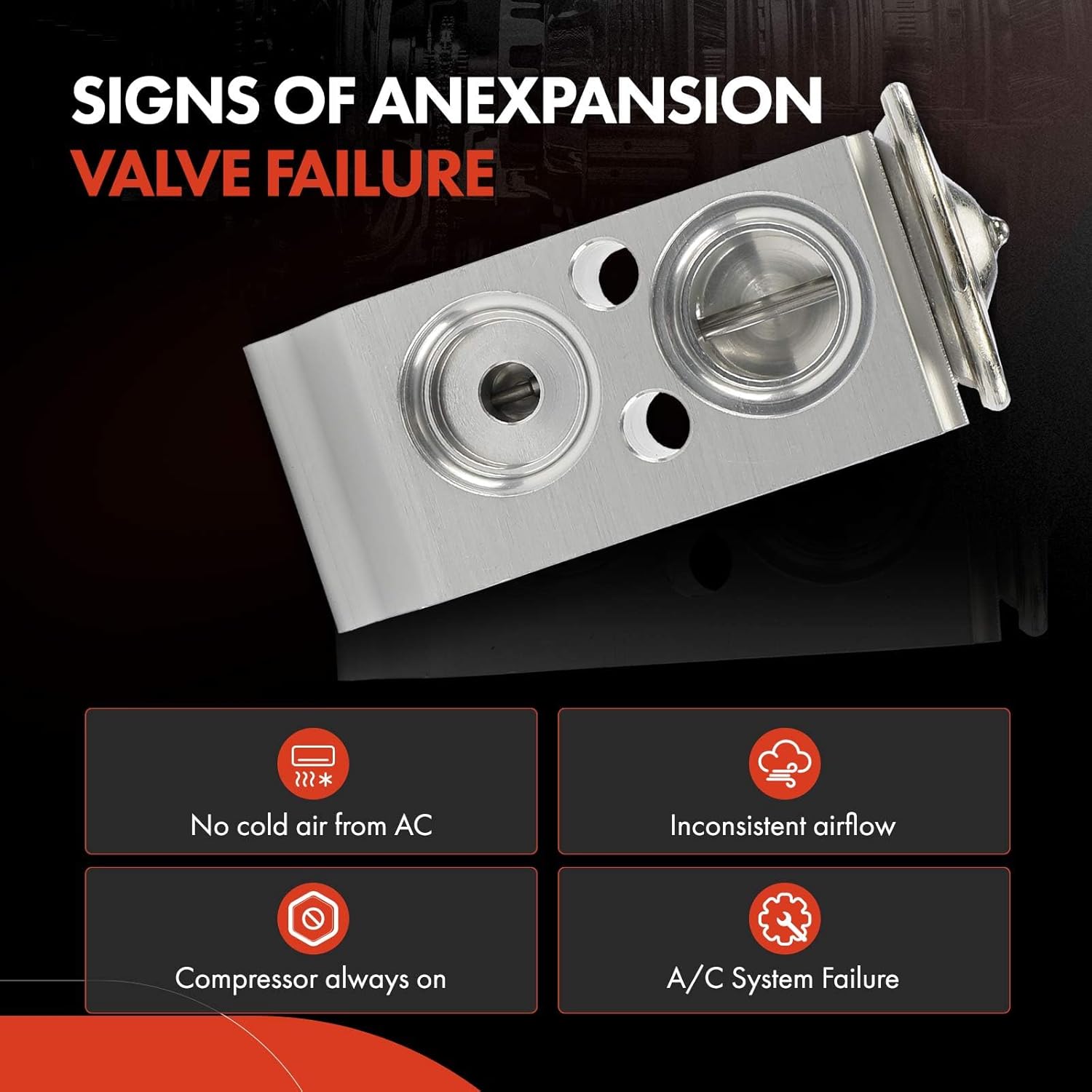 A-Premium AC Expansion Valve Compatible with Hyundai Accent 2013-2017, Veloster 2013-2015/2017 1.6L & Kia Rio 2013-2017