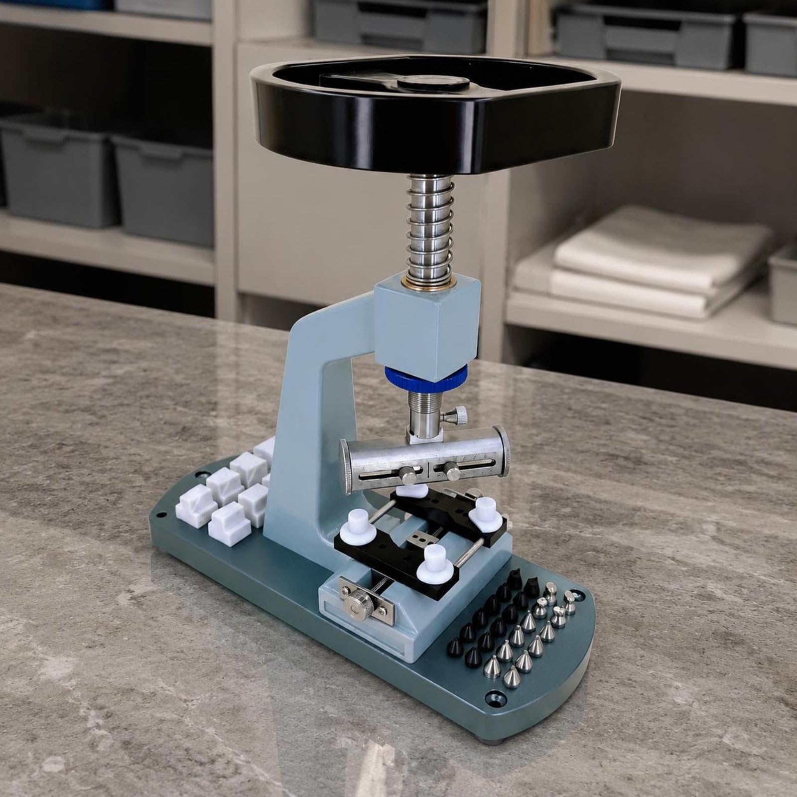 Abridor de Fondos de Reloj Quitafondos de Caja Soporte con Guía Puntas Compatibles con Múltiples Formas Control de Presión Preciso Metal Resistente