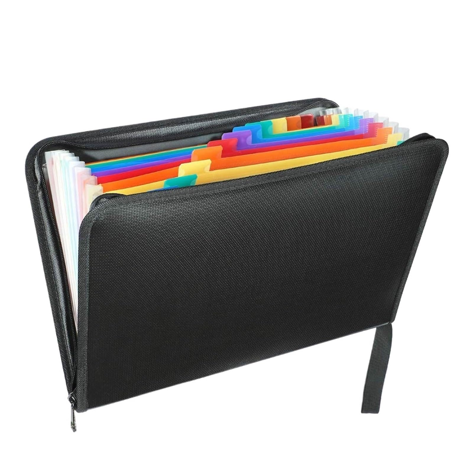 Cartella portadocumenti espandibile A4 impermeabile, borsa portatile, cartella a fisarmonica con 12 tasche multicolori