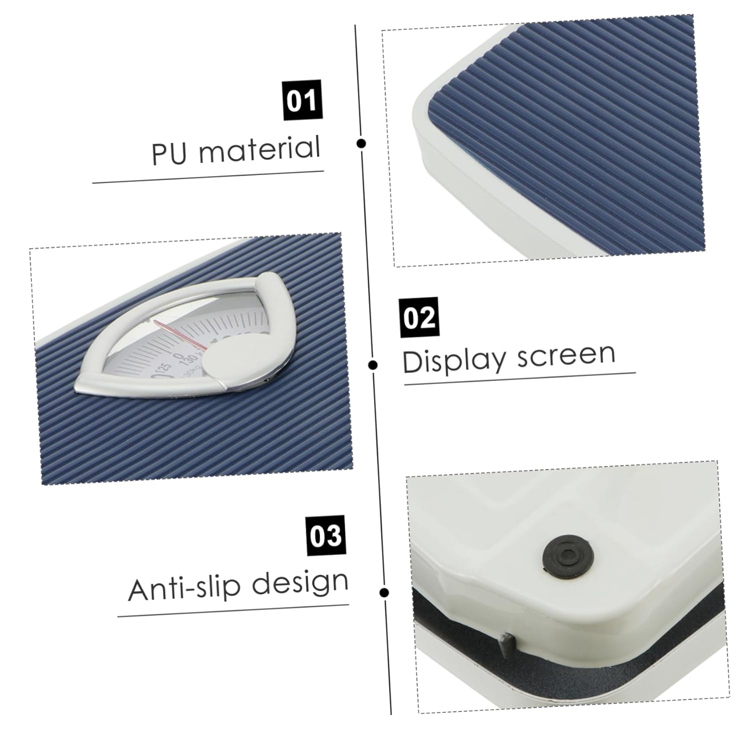 Didiseaon Mechanical Rotating Dial Scale Non-Slip Mat Bathroom Accessory Home Body Scale