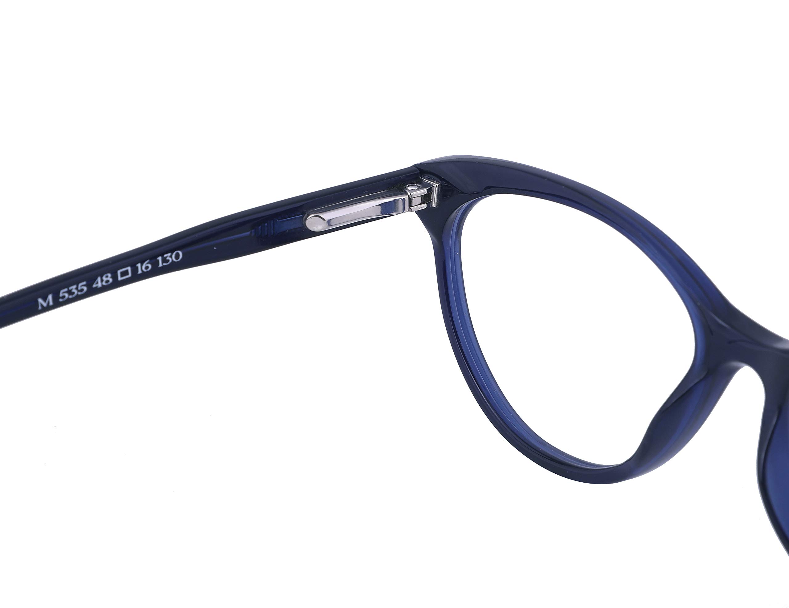 Faddish Full Rim Cateye Girl's Spectacle Frame (M-535 G|Zero Power|Dark Blue Mono) (Premium Acetate) - Image 5 thumbnail