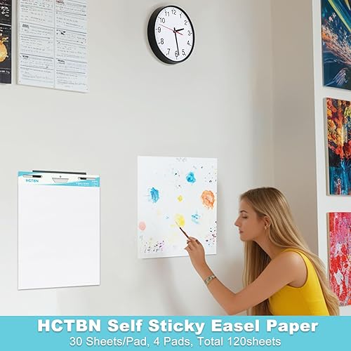 Miniatura 6 de Self-Stick Mini Easel Pad, 15 in x 18 in, 30 SheetsPad, 4 Pads, Sticky Flip Chart Paper for Teachers, Great for Students, Super Sticking Power &