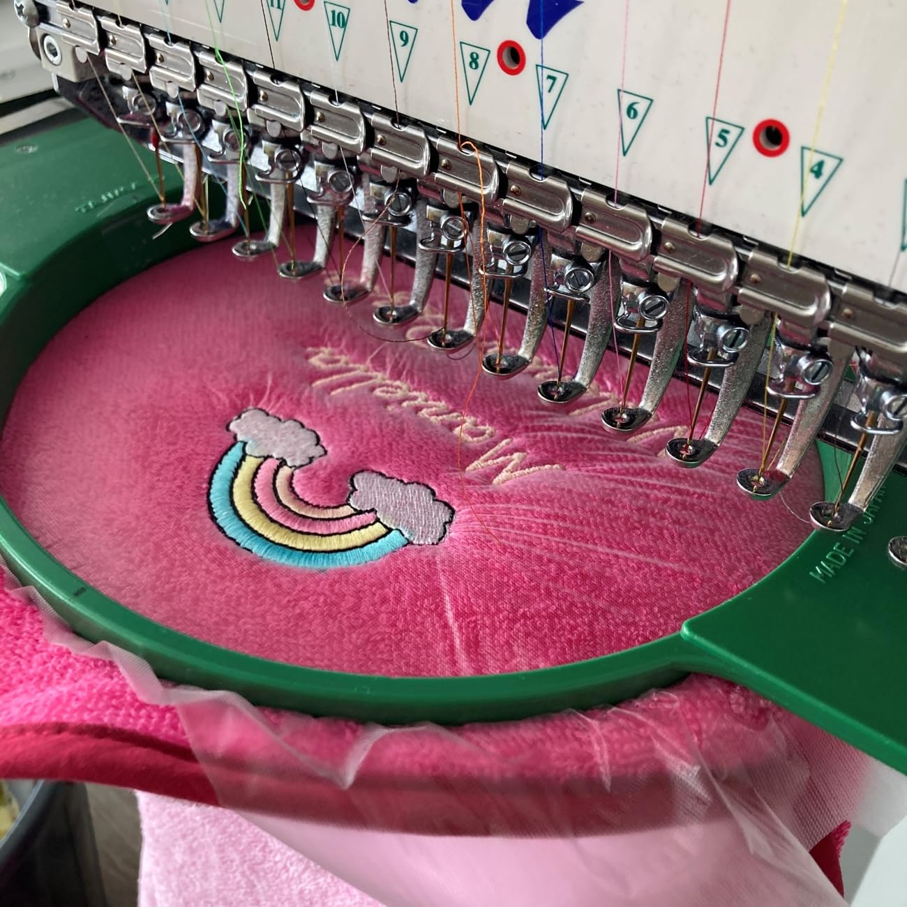 Wolimbo Kapuzenhandtuch personalisiert mit Namen und Motiv - Peach-Mauve - 80x80 cm - für Baby und Kinder