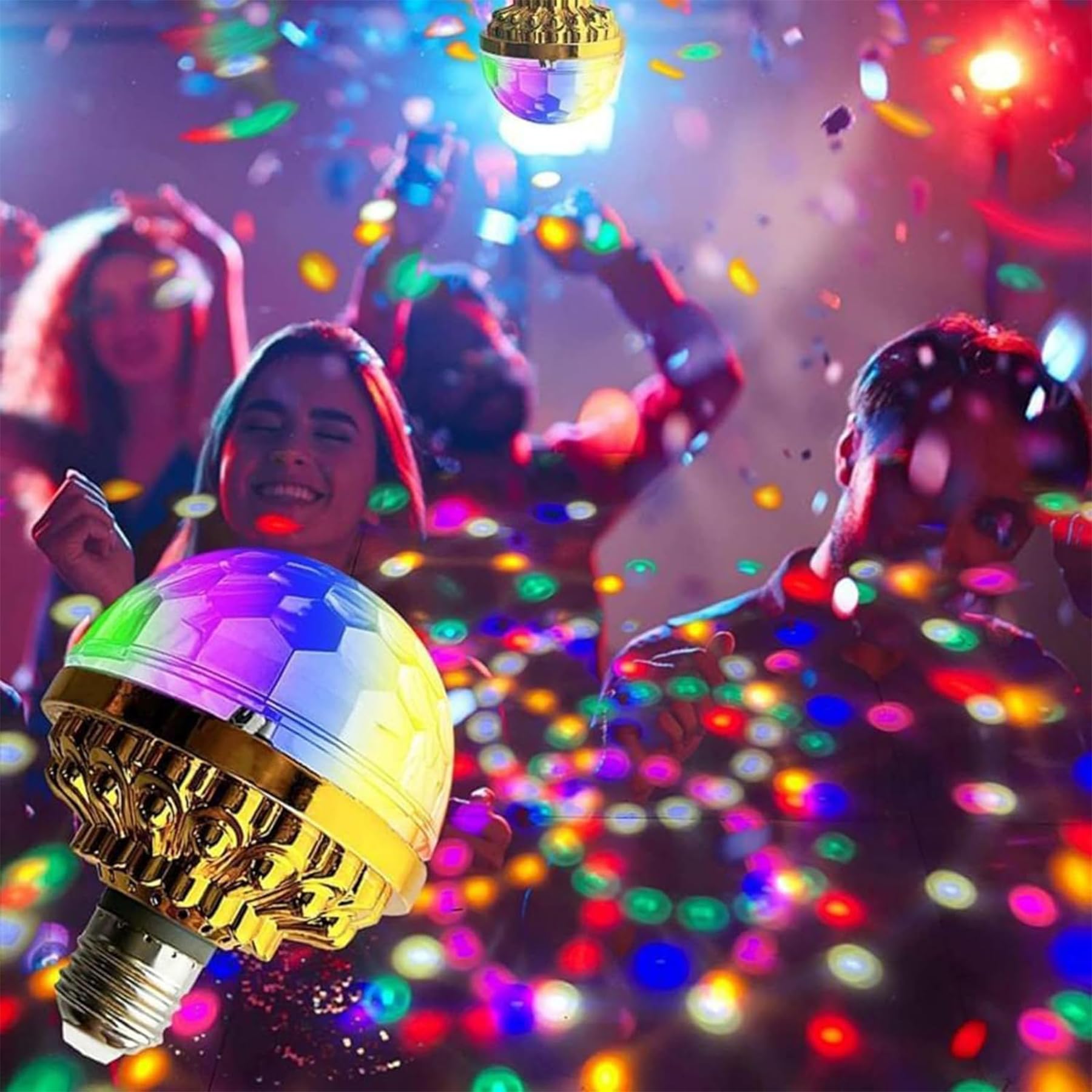 Luces Discoteca,Bola de Discoteca,Luz Discoteca,Bola Discoteca con Rotación de 360°,RGBP Efectos de luz,Luces Discoteca Para Casa,Bola Mágica Lámpara Etapa,Escenario Lámpara,Luces Fiesta Para Casa DJ