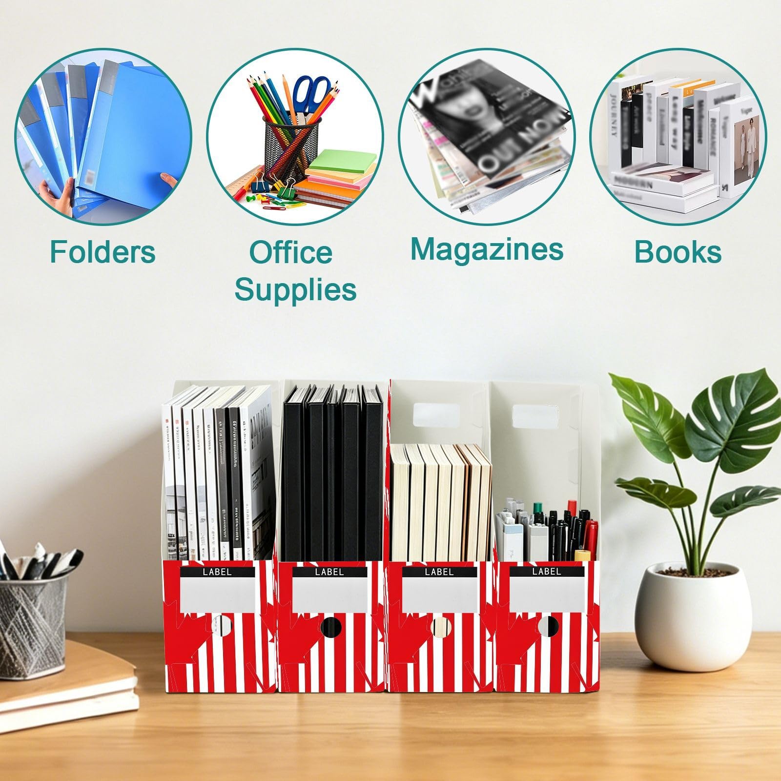 Classic Leaf - Organizer per documenti, colore: bianco