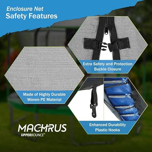 image for Machrus Upper Bounce Trampoline Safety Enclosure Set for 7.5 FT 10FT 1