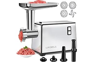 LoviMela Electric Meat Grinder 2500W, Stainless Steel Home Kitchen Food Grinder with...