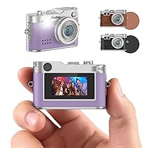 Rollei Mini Fotocamera Digitale Viola, 1080P FHD Piccola Macchina Fotografica Digitale Retrò con 0,96″ Schermo a Colori 2MP Cámara Digital Compatta con Flash e Registrazione, Mini-Fotocamera-Digitale