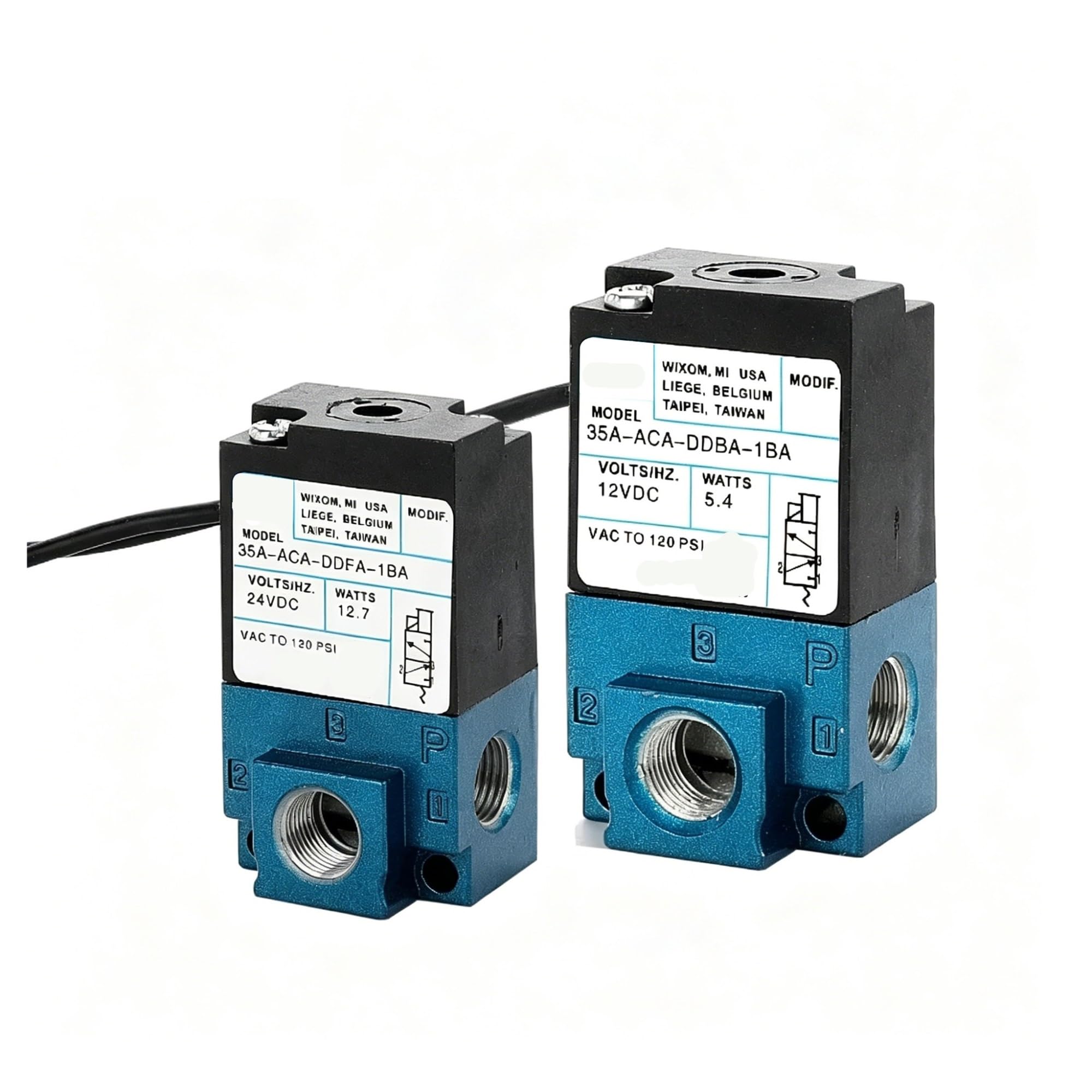 High Frequency Solenoid Valve MAC Type 35A Pilot-Operated 12/24V 5.4W 12.7W(DDFA-1BA 24V 12.7W-with 8mm Fitting)