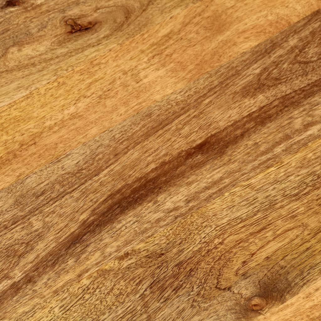 Piano Tavolo Ovale in Legno Massello di Mango 110x40x2,5 cm per Rinnovo Arredamento Casa e Commerciale, Superficie Liscia Facile da Pulire, Design Rustico con Venature
