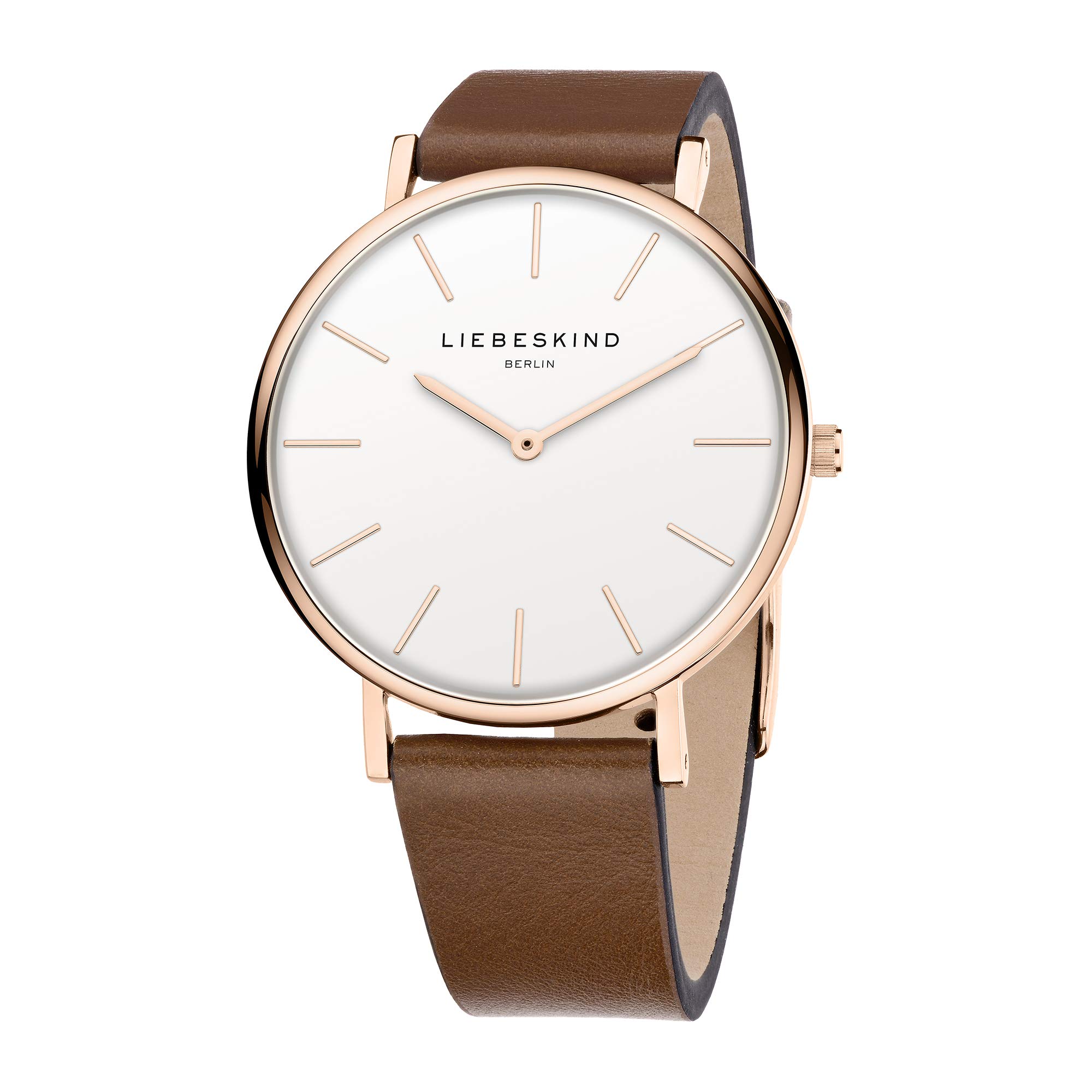 Liebeskind Berlin Damen Armbanduhr – 38 mm rundes Gehäuse – Quarzuhr mit Lederarmband – 5 ATM wasserdicht – Alltagstauglich & stilvoll