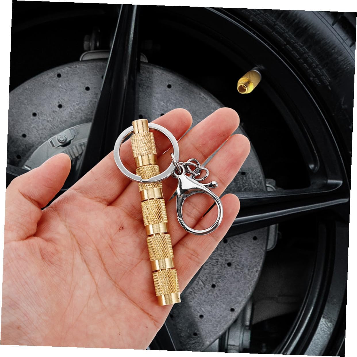 Ciieeo 2pcs Car Tire Deflator Tool Set, 5-in-1 Brass Tire Pressure Release Valve for SUV Off-Road Vehicles, Quick Deflation Maintenance Accessory