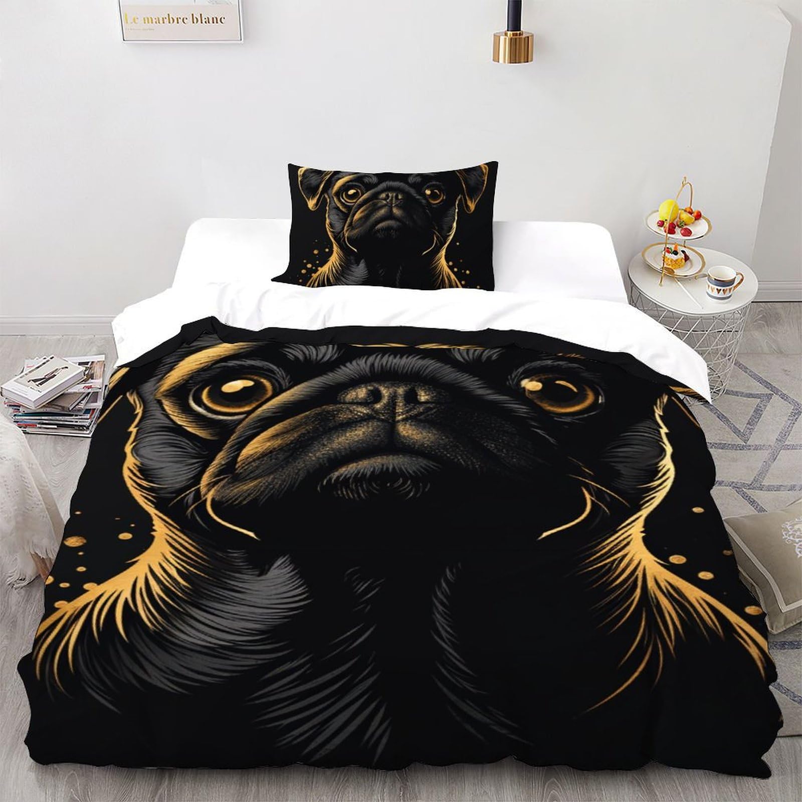 Parure de lit microfibre adulte 135x200 pour une chambre cocooning animal