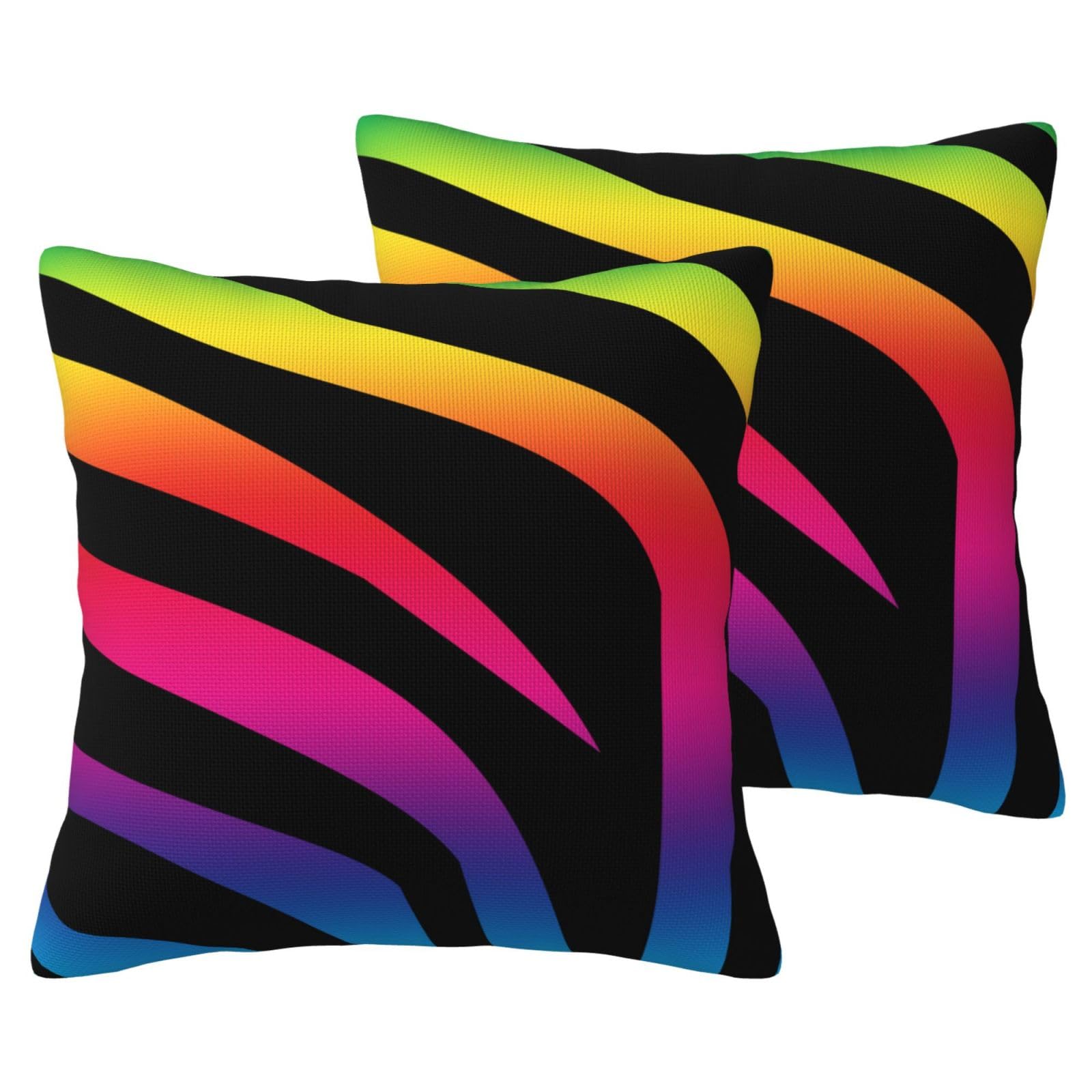 Housses de coussin zèbre pour canapé et fauteuil lot de 2 pièces
