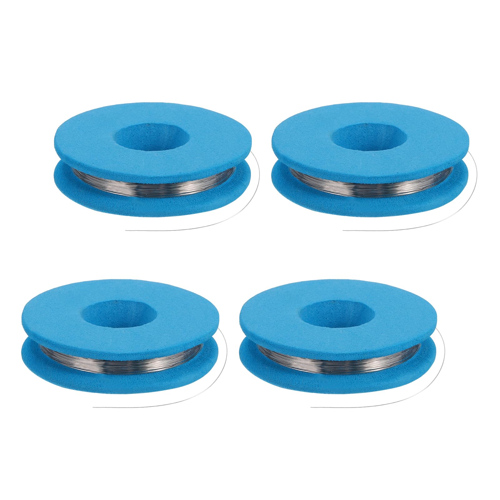 sourcing map 4pcs 34 AWG Nichrome Wire, 33ft Cr20Ni80 Heating Resistance Wire for Heating Element Electronic Component Repairing, Blue
