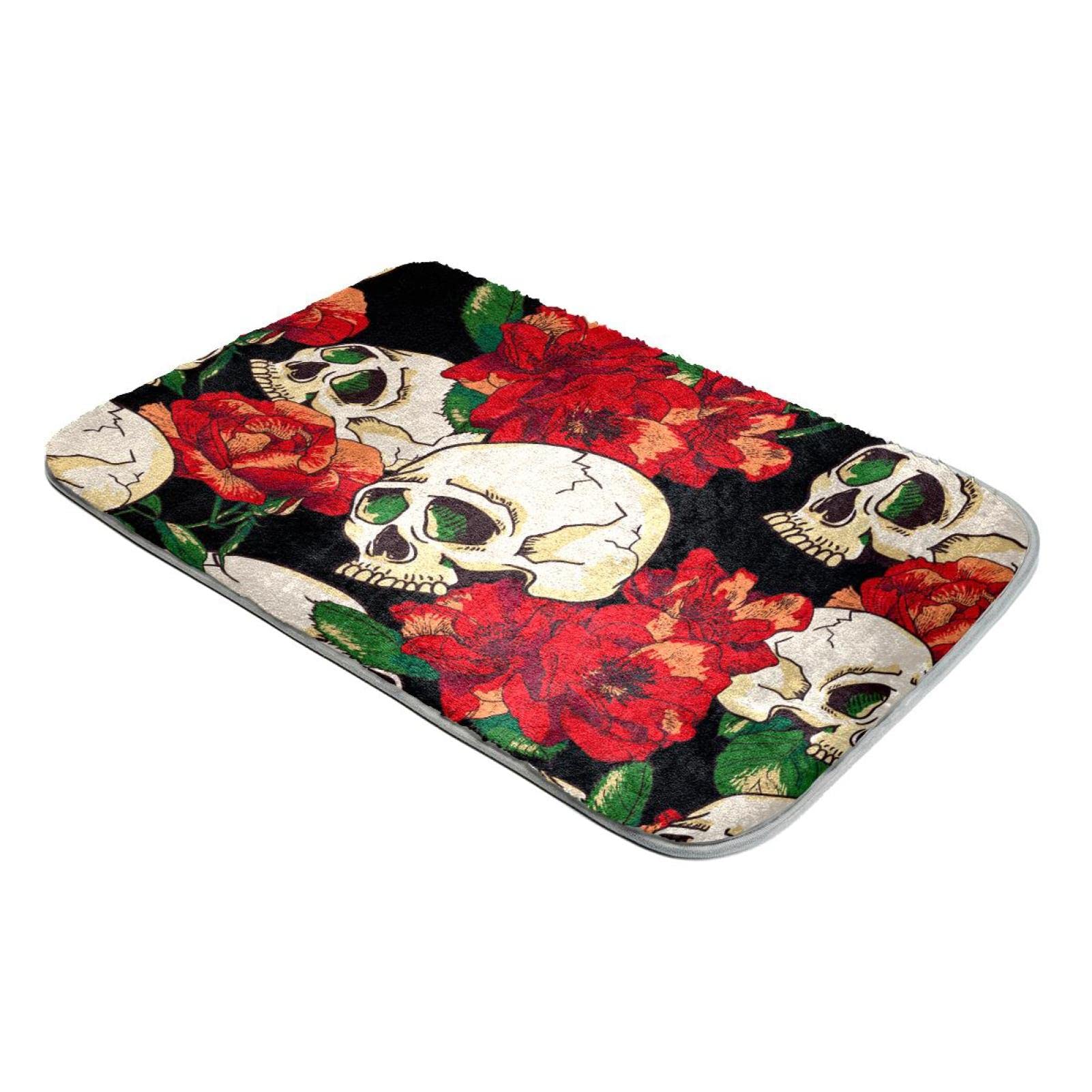 Tapis à poils longs fausse fourrure motif squelette pour ambiance cocooning chambre