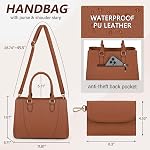 NUBILY Handbags Women PU Leather Top-Handle Purse Small Women's Hand bag Waterproof Anti-Theft Ladies Handbags