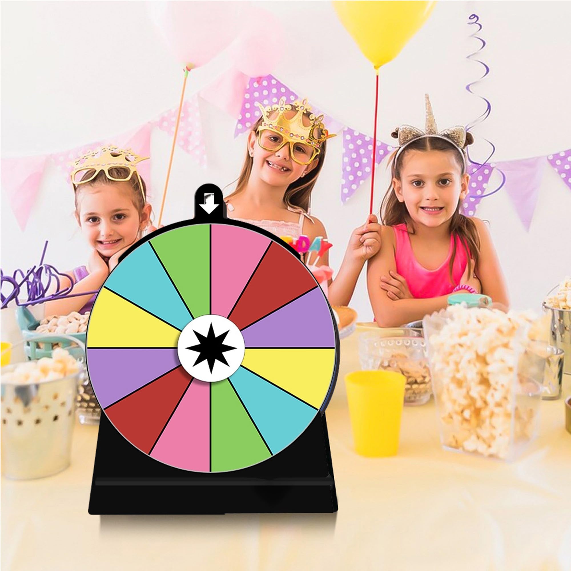 3pcs Ruota Girevole Premi, Ruota della Fortuna per Girare, Roulette Colorata Fortunata, con una penna cancellabile, Gioco Roulette Fortuna per Festa Carnevale Giocattoli