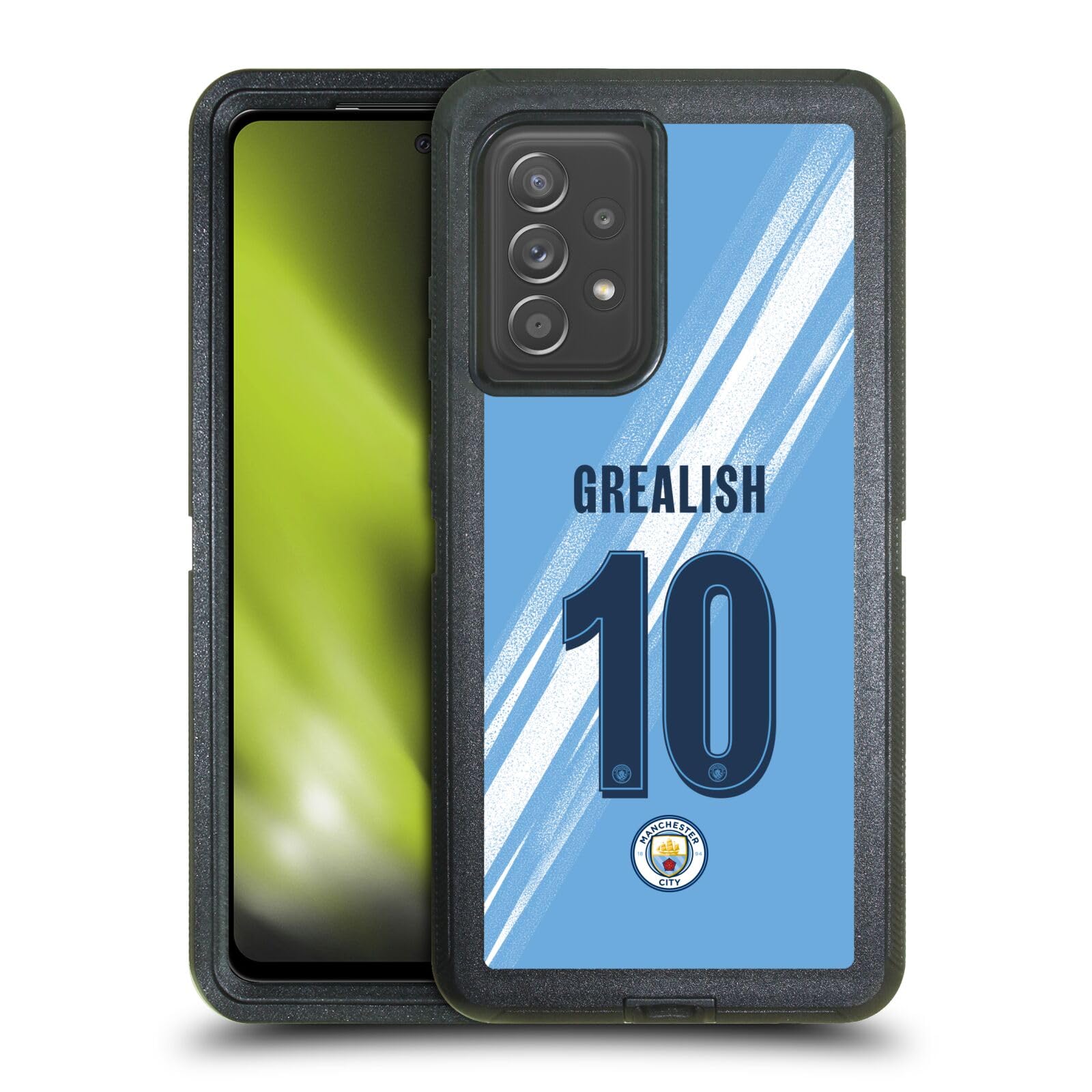 Head Case Designs Officially Licensed Manchester City Man City FC Jack Grealish 2025/26 Players Home Kit Ultra-Armoured Shockproof Case [Military Grade] Compatible With Galaxy A52 / A52s / 5G (2021)